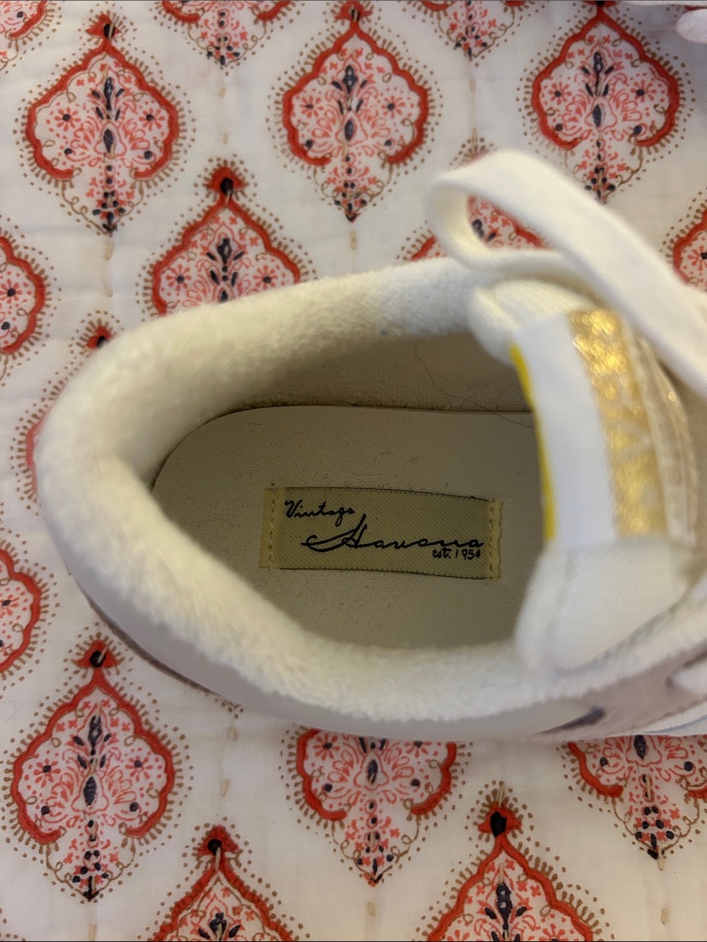 Vintage Havana Neutral Beige & White 'VH' Logo Runner Sneakers - Picture 2 of 8